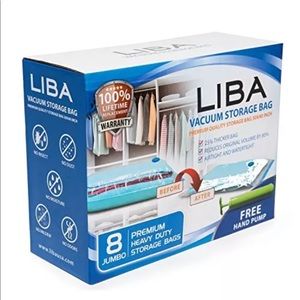 LIBA vacuum storage bags x 8 jumbo size 40" x 30